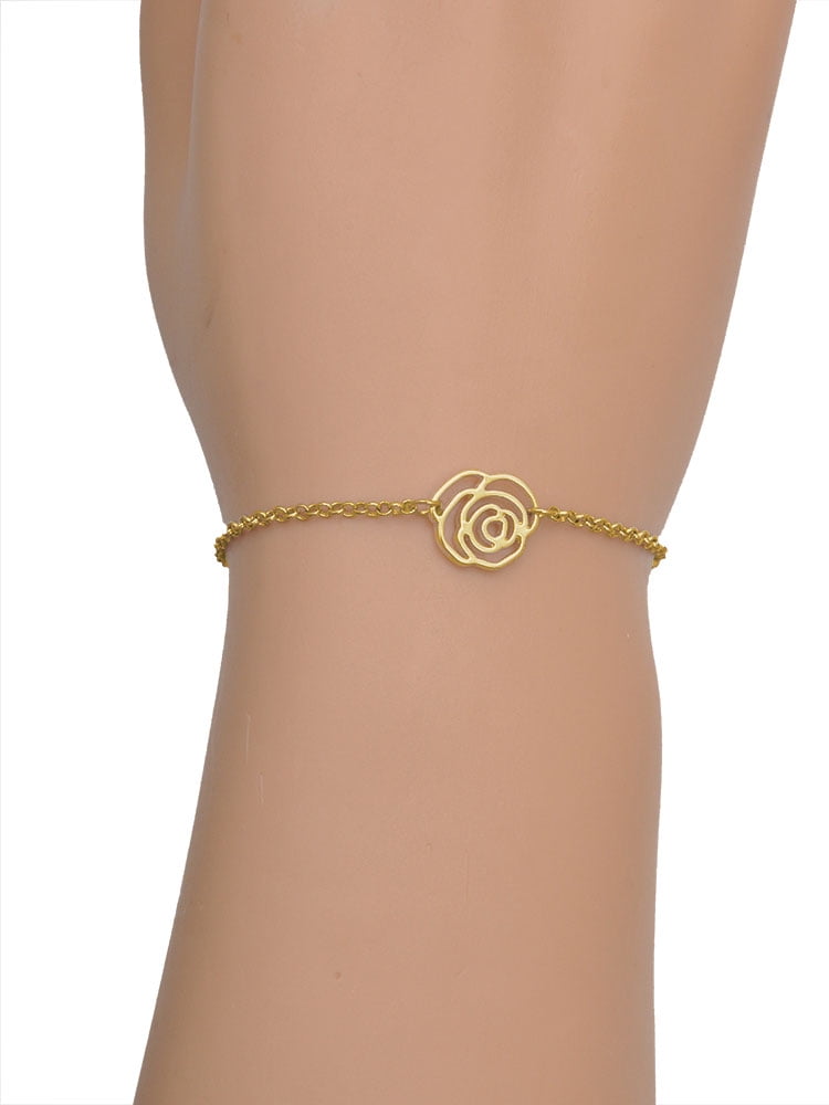 Amorcome Light Gold Color Buddhist Rush Bracelets Tibetan Buddha Temple  Bangles Lucky Symbol Silicone Bracelet for Women Girls